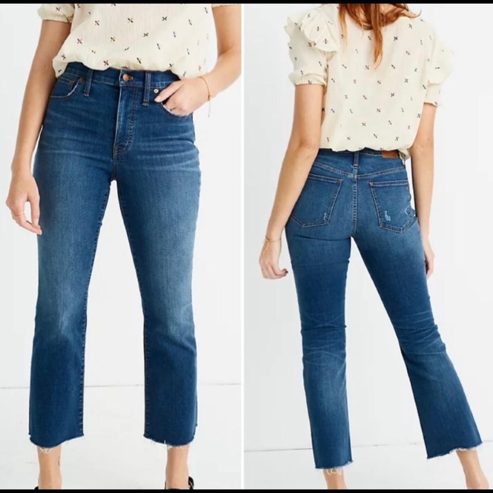 Madewell Cali Demi-boot Jeans in Preston wash with raw hem